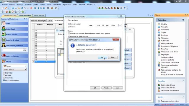 EBP Gestion Commerciale V18 : Les livraisons et receptions partielles