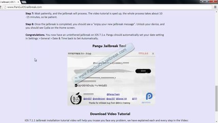 Video herunterladen: Download pangu ios 7.1.2 jailbreak UNTETHERED for all iphones | iPods | iPads