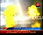 Ghotki: Collision between truck and Oil tanker, tanker caught fire