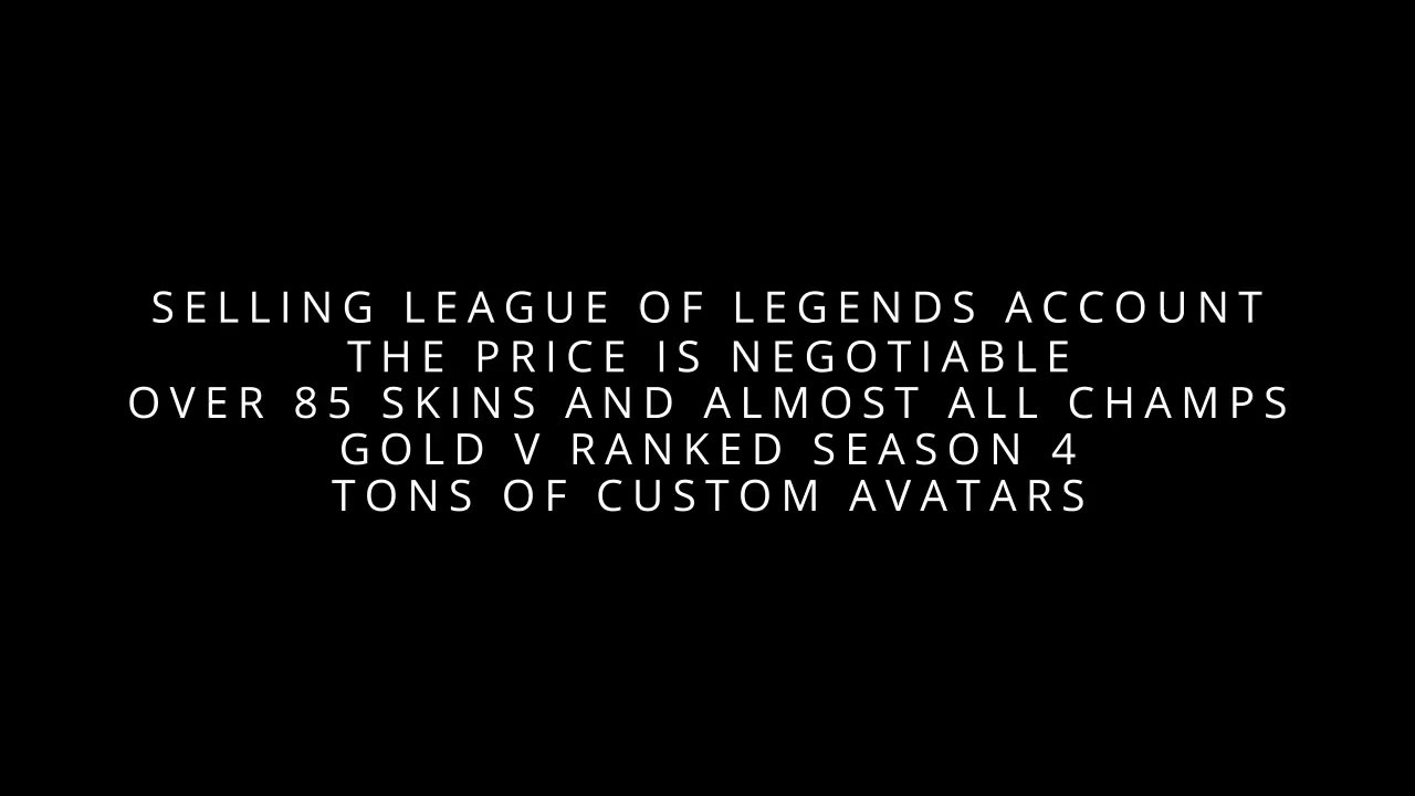 PlayerUp.com - Buy Sell Accounts - SELLING LOL ACCOUNT (info in desc)