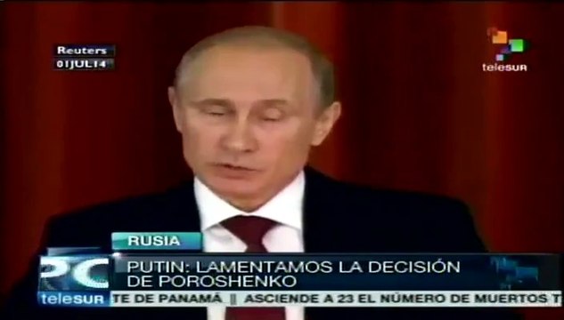 Lamenta Putin que Piotr Poroshenko reactive la guerra en Ucrania