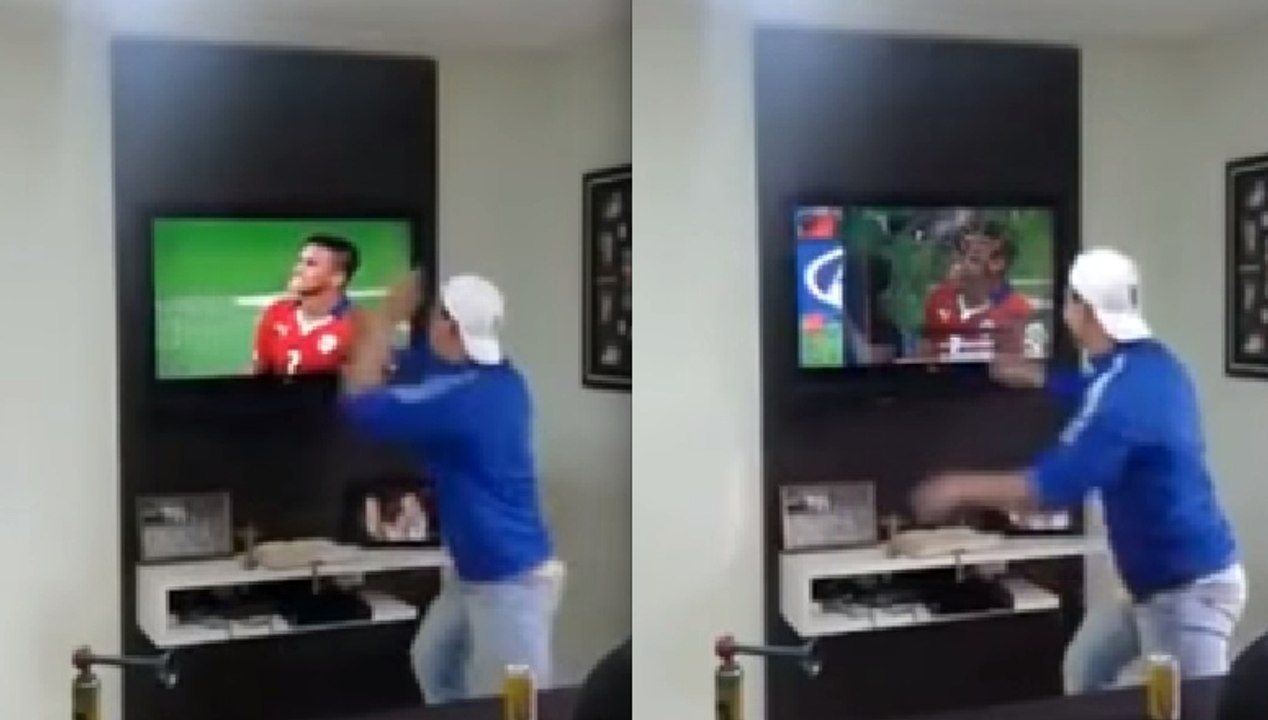 Coupe du Monde : un supporter défonce involontairement sa télé après la qualification du Brésil !