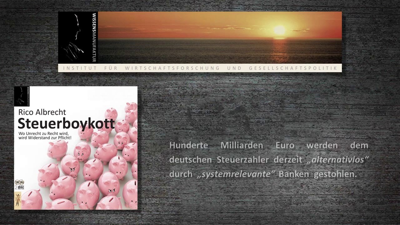 Steuerboykott - Trailer zum Hörbuch von Rico Albrecht