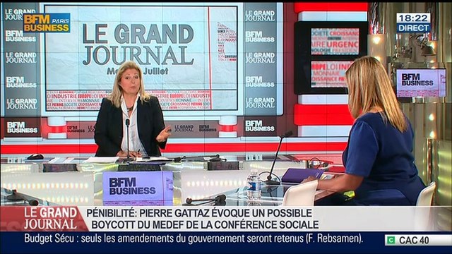 Carole Couvert, présidente de la CFE-CGC, dans Le Grand Journal – 01/07 2/4