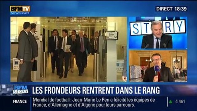 BFM Story: Les frondeurs socialistes rentrent dans le rang - 01/07