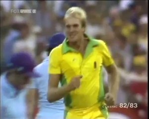 Carl Rackemann TWO GREAT DELIVERIES- CLEAN BOWLED! 1982 vs England
