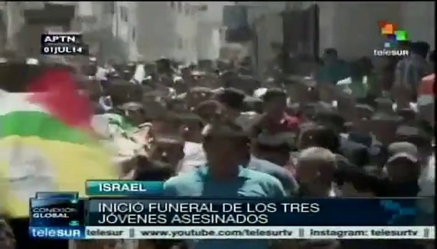 Realizan funerales de estudiantes israelíes secuestrados