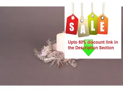 Best Deals Pack of 12 Snow Drift White/Green Snowflake/Pine/Cone Christmas Candle Rings 12 Review