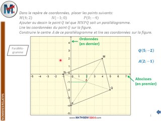 Exercice: Géométrie dans un repère