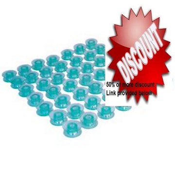 Best Deals 50 Husqvarna Viking Transparent Bobbins 4123078-G for Groups 5 6 7 Review