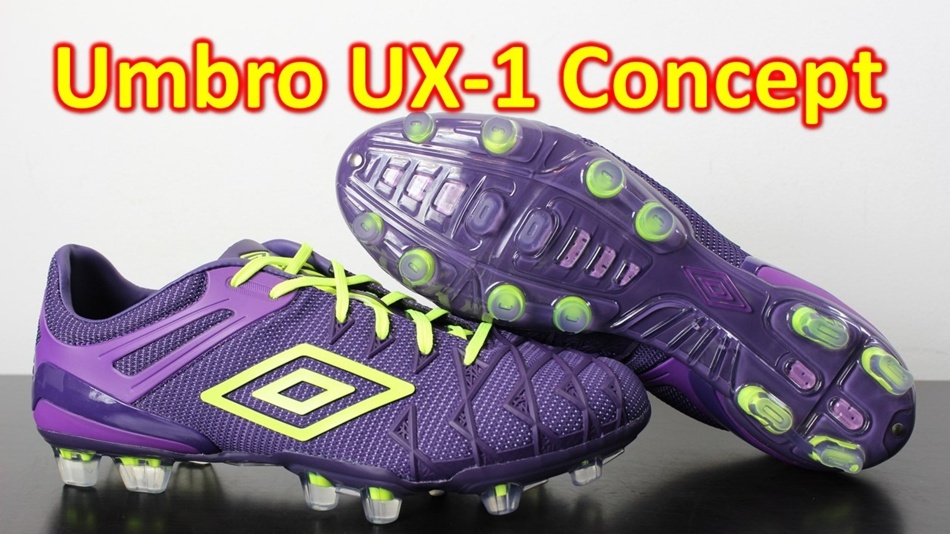 Umbro Ux-1 Concept Blackberry/Safety Yellow - Unboxing + On Feet - video  dailymotion