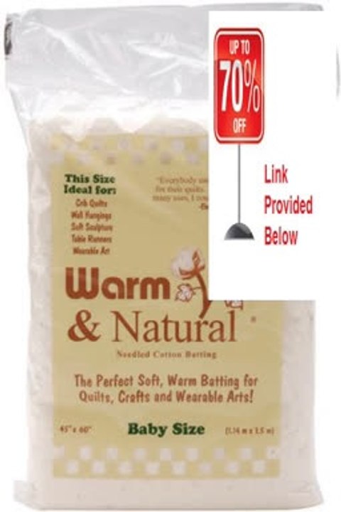 Best Deals Warm & Natural Cotton Batting-Crib Size 45"X60" Review