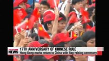 Hong Kong marks 17th anniversary of return to China