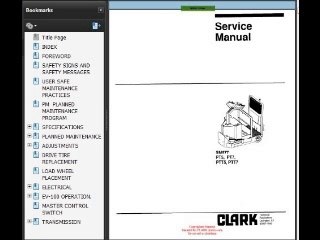 Clark PT5, PT7, PTT5, PTT7 Service Repair Workshop Manual DOWNLOAD