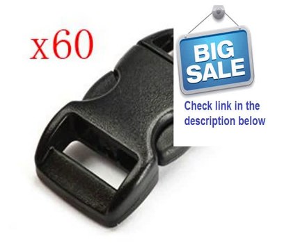 Best Deals Bluecell 60 PCS 3/8 (10mm) Black Contoured Side Release Plastic Buckles Review