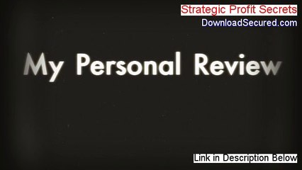 Strategic Profit Secrets Free PDF [Download Now 2014]