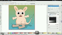 Inkscape Practica Dibujo Anime Avatar Rata De Felpa Caricatura Vectorial Elaborado En Linux Fedora 20 GNOME