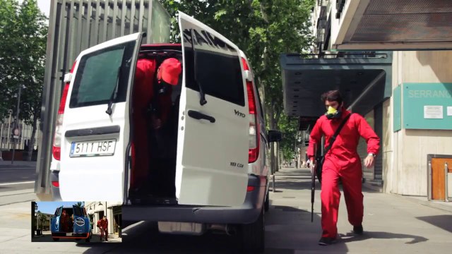 Traile de GTA 5 en vrai. Reconstitution du jeu vidéo à Madrid! Enorme...