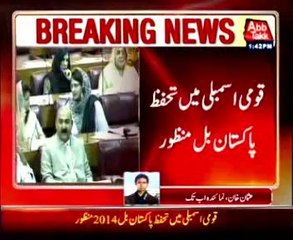 NA approved Protection of Pakistan Bill 2014