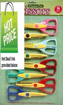 Best Deals 8 Paper Edger Scissors Cut Decorative Patterns in Paper & Cardstock! Great for Teachers Crafts Scrapbooking & More! Review
