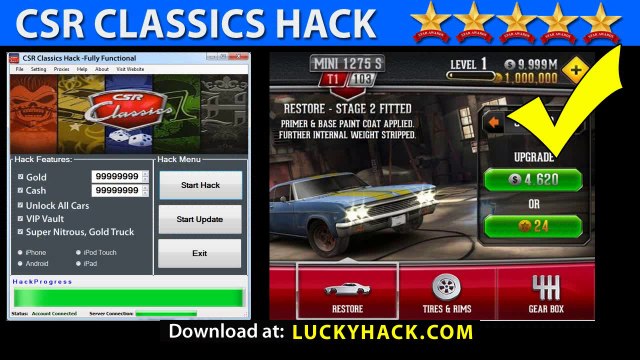 CSR Classics Cheats 2014 Gold, Coins, Nitrous - Cydia ** Elite CSR Classics Telecharger