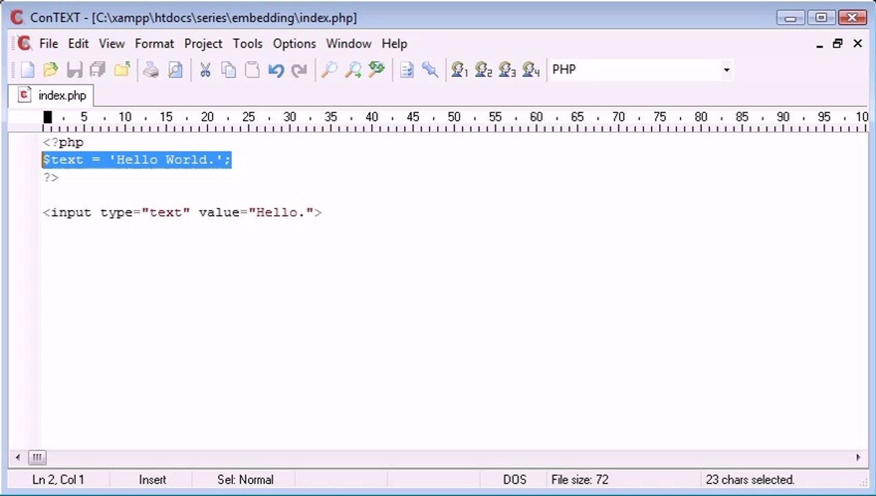 Beginner PHP Tutorial - 12 - Embedding PHP Inside HTML