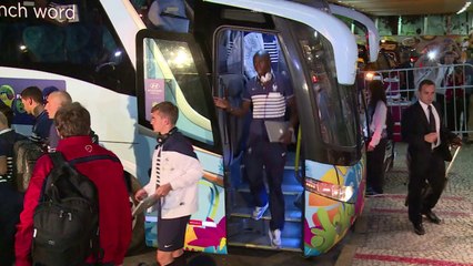 وصول المنتخب الفرنسي الى ريو قبل مباراته الحاسمة ضد المانيا