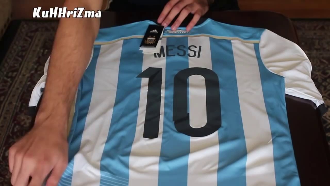 Argentina Home Messi Jersey World Cup 2014 from Subside Sports Unboxing