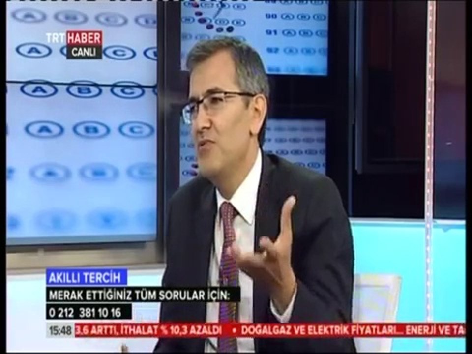 Rektörümüz  TRT Haber'de yayınlanan "Akıllı Tercih" programında