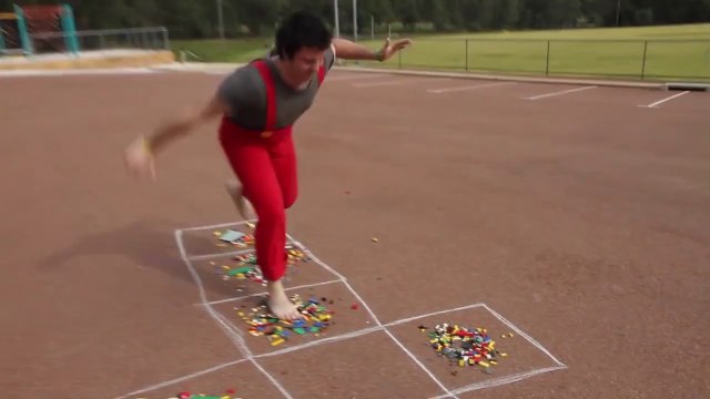 Jump on Legos - Worst bet ever... So crazy guys!