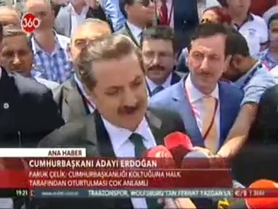 Cumhurbaşkanı Adayı Erdoğan Oldu. Değerlendirmeler; Bülent Arınç, Mehmet Ali Şahin. Bekir Bozdağ, Fikri Işık, Faruk Çelik, Cevdet Yılmaz, İdris Güllüce. Hüseyin Çelik. Yasin Aktay, Kadir Topbaş