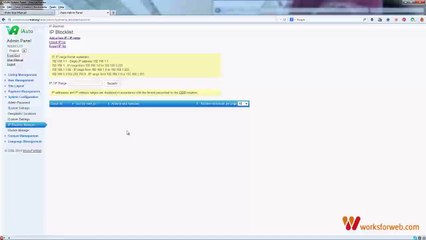 WorksForWeb Tutorial- Managing Blocklists and IP-addresses
