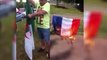 Des supporters français brûlent le drapeau algérien