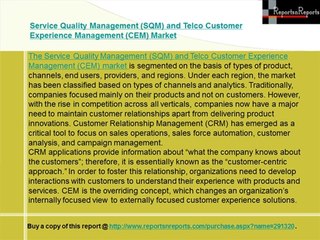 Service Quality Management and Telco Customer Experience Management Market