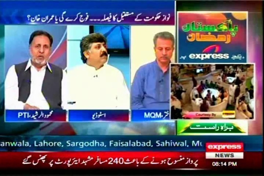 EXPRESS To The Point Shahzeb Khanzada with MQM Waseem Akhter (02 july 2014)