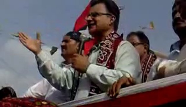 Ayaz Latif Palijo in Chuhar Jamali discourse Mohabat-e-Sindh Rally......!!!!
