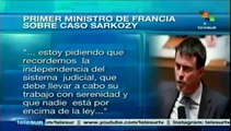 Primer ministro francés habla sobre escándalo de Sarkozy