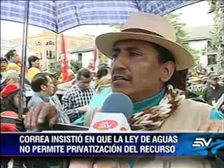 Quito vivió dos concentraciones a favor y en contra de la Ley de Aguas