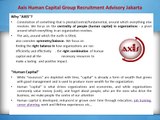 Axis Human Capital Group Recruitment Advisory Jakarta: Our Name, Logo and Tagline
