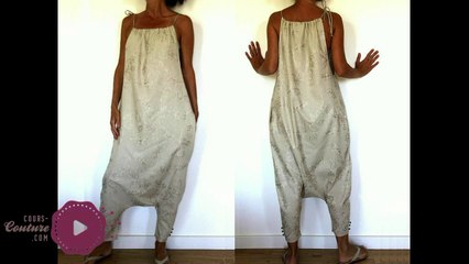 cours de couture - Combi sarouel pour femme - tuto de couture