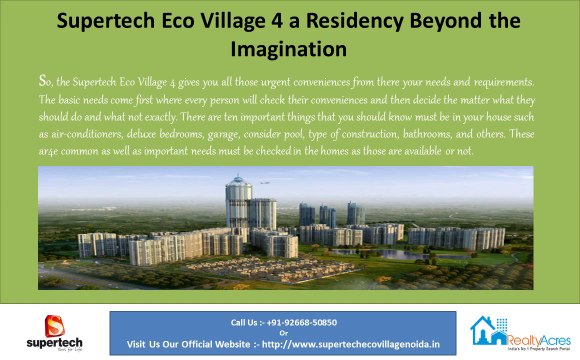 Supertech Eco Village 4 | Eco Village 4 Noida Extension