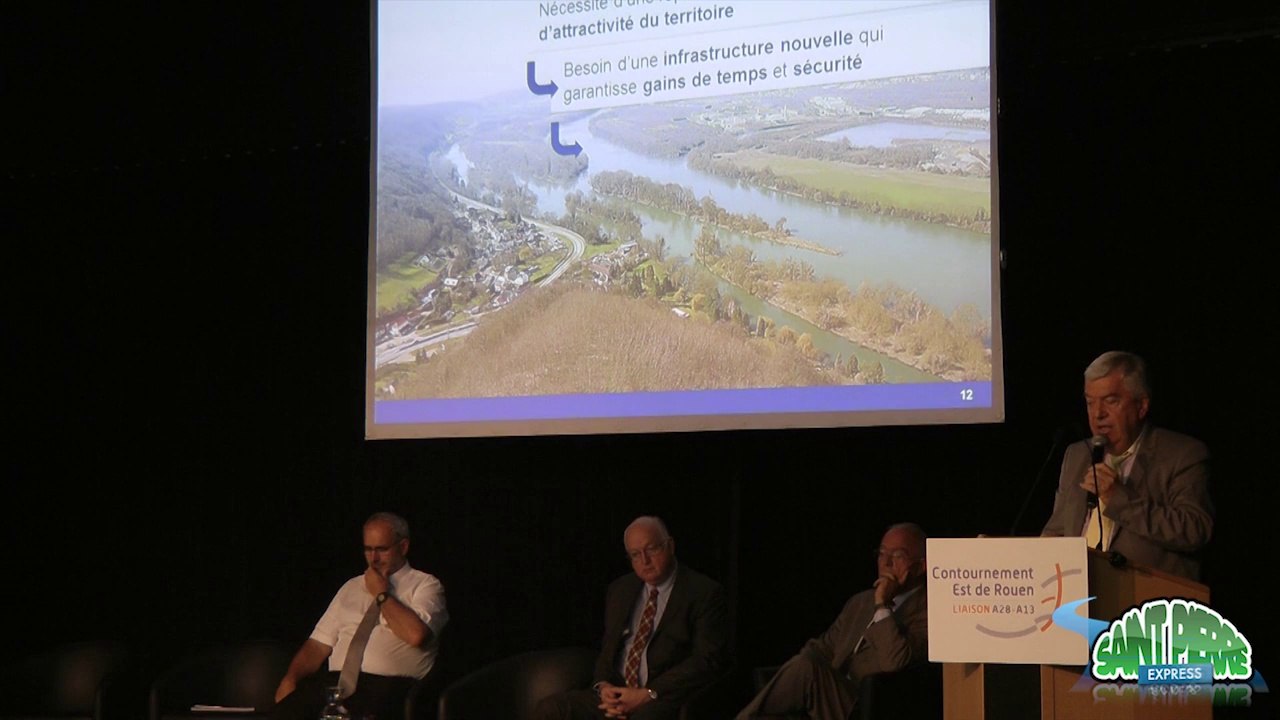 liaison A28-A13 - Alizay - 3 - présentation du projet autoroutier par la DREAL, messieurs Berg et Peigné
