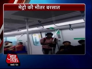 water leaks inside the metro