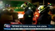 Lesión de Neymar le impide continuar en el Mundial