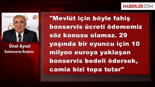 Ünal Aysal'dan Mevlüt ve Almeida Açıklaması