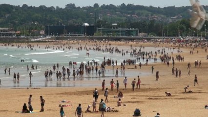 Playa de San Lorenzo de Gijón 3 julio 2014