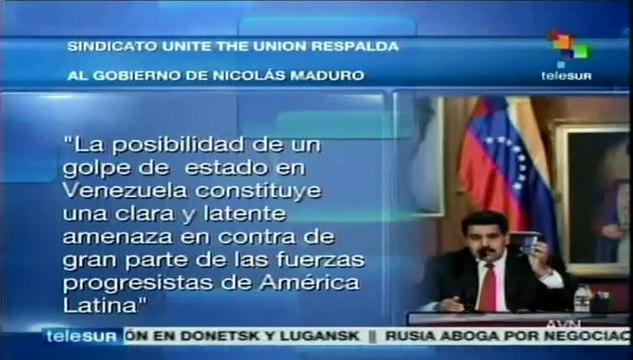 Sindicato inglés da espaldarazo al presidente Nicolás Maduro