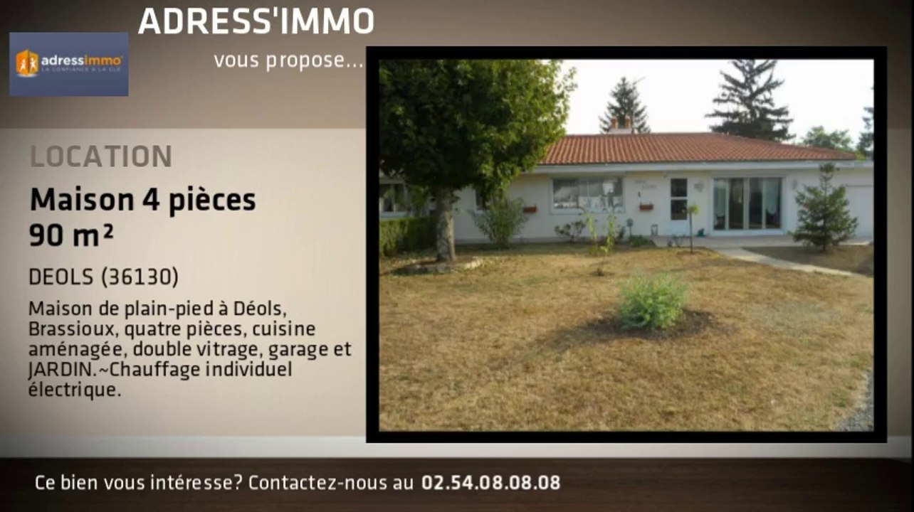 A louer - MAISON - DEOLS (36130) - 4 pièces - 90m²