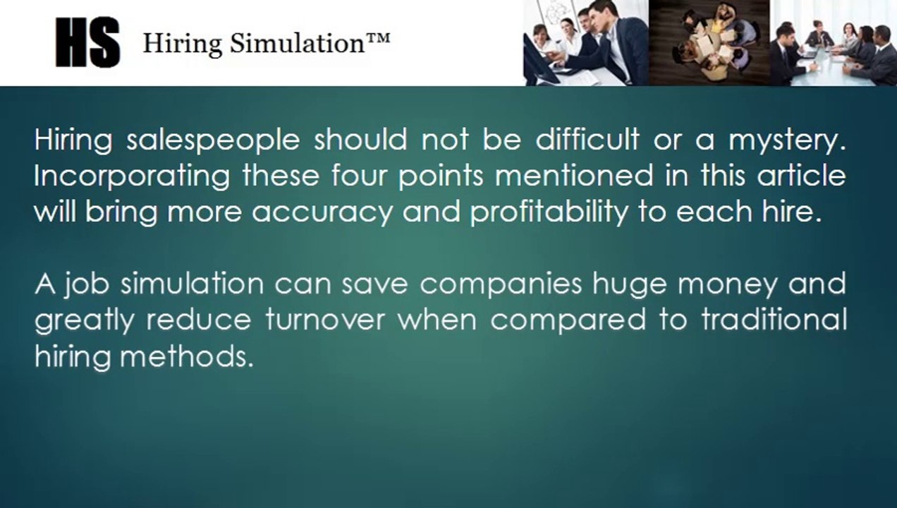 Hiring Salespeople -- 4 Easy Steps to Increase Your Successful Hires