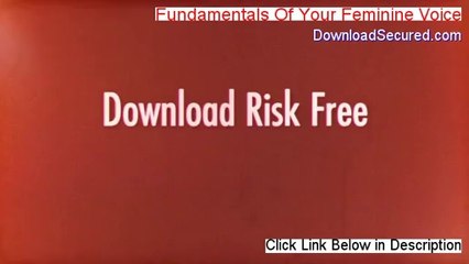 Fundamentals Of Your Feminine Voice PDF Free [Instant Download]